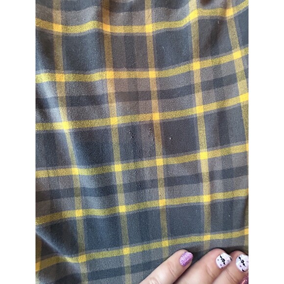 Magpul Industries Shirt Mens Large Gray Yellow Plaid Logger Flannel Snap Buttons - Picture 4 of 6